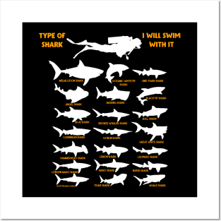 21 Types of sharks Posters and Art